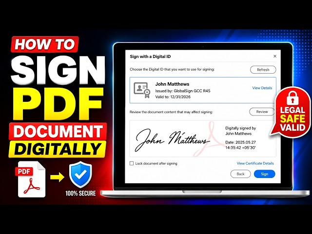 How to Sign PDF Documents Digitally or Manually | 3 Easy Methods (2026)