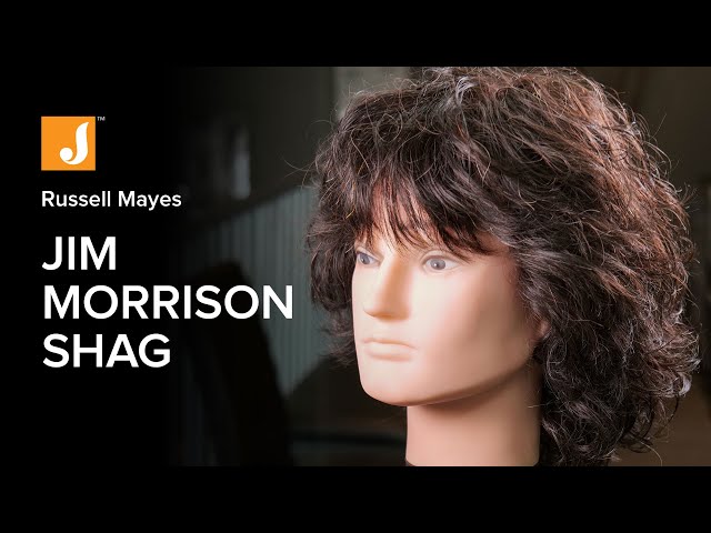 Corte de pelo shag de Jim Morrison para hombre por Russell Mayes