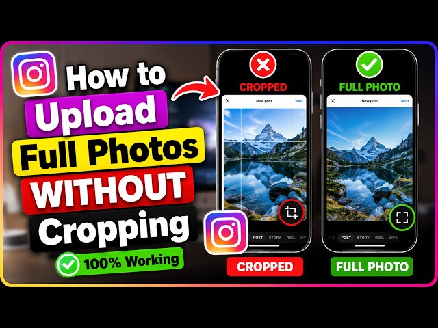 How to Upload Full Photos WITHOUT Cropping / Editing on Instagram