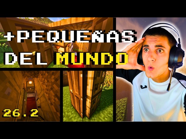 Construí las 3 CASAS Más PEQUEÑAS de Minecraft 😱 | Tutorial