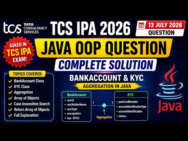 Tcs ipa 2026 13 july java stream  questions 