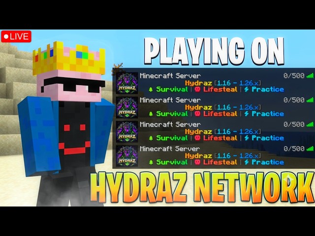 Playing On Best Public Server HYDRAZ NETWORK | NotFizzy LIVE STREAM