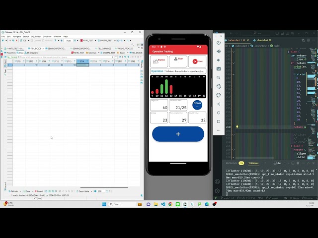 flutter websocket updatedatabase show realtime