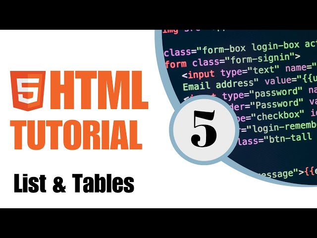 HTML Tutorial for Beginners - Lists & Tables (Tagalog)