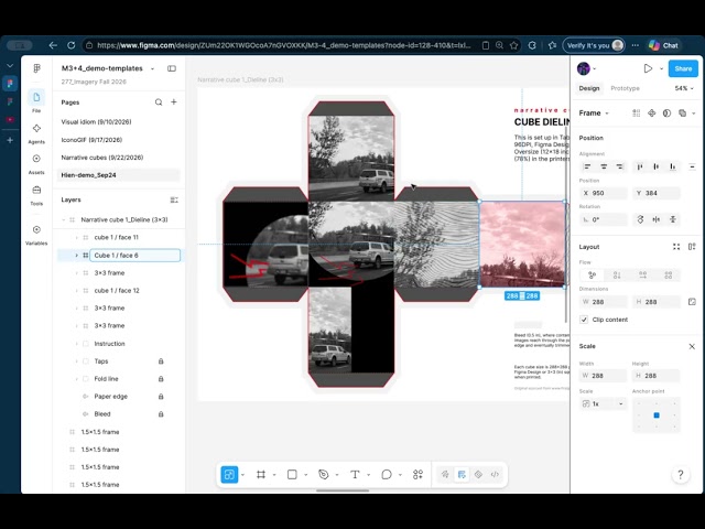 Migrating designs to the narrative cube dieline template