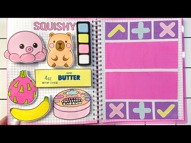 🌸paper diy🌸 DUMPLING 🥟 BUTTER 🧈 NEEDOH TRADING 🥟 Tutorial + asmr 만두처럼 말랑말랑한 종이놀이 