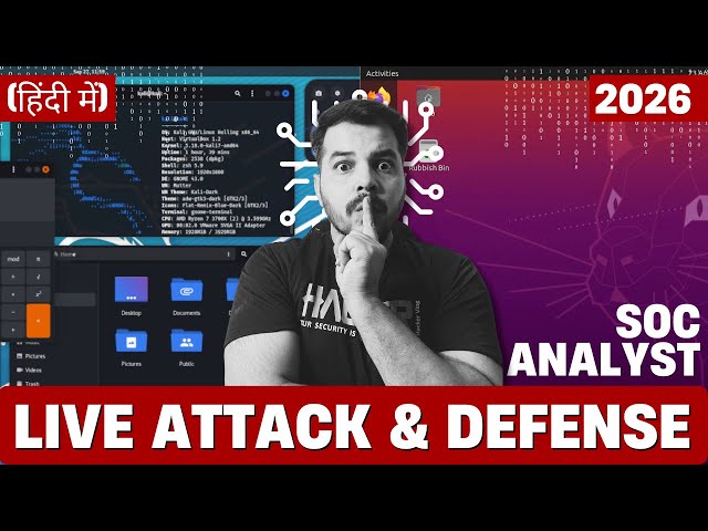 🔴 LIVE Cyber Attack Simulation  Hacker vs SOC Analyst (Real-Time Detection) | hacker vlog