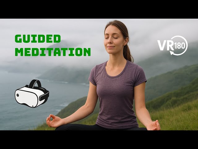 Foggy Hillside Meditation in 180° VR | Embrace Stillness & Flow with Nature