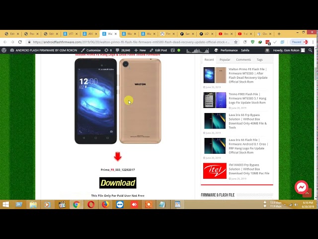 Download and Install Walton Primo F8 Stock Firmware ROM (Flash File) & Flash Tools