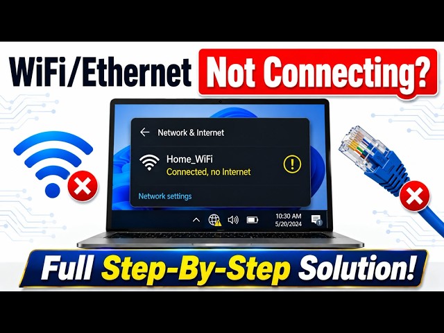 WiFi Not Connecting or No Internet Error in Windows 10/11? Fix It Now!