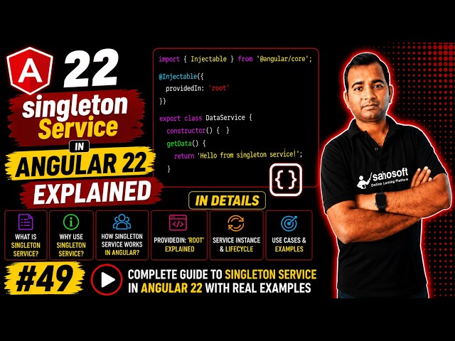 singleton Service in Angular 22 Explained in Details  | Angular 22 complete course