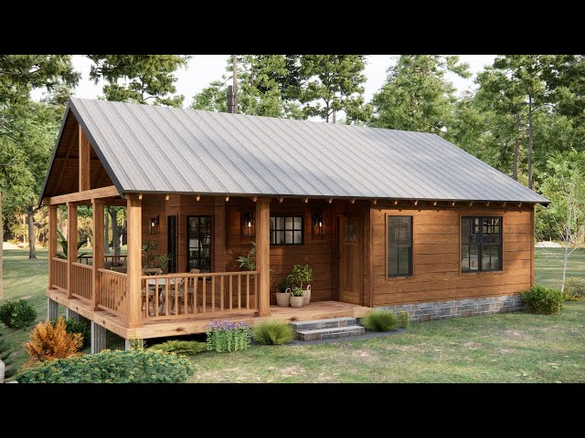 29'x29' (9x9m)  STUNNING Cabin Design: Embracing Simple and Complete Living