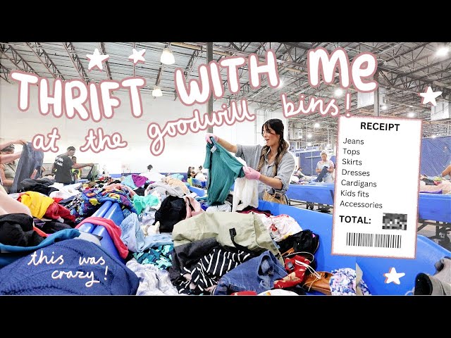 THRIFT WITH ME at the GOODWILL BINS *I found SO MANY outfits for under $20!*