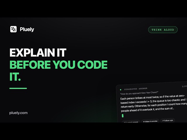 Explain HackerRank Out Loud: New Year Chaos, Bribes Counted Live by Undetectable AI (Pluely)