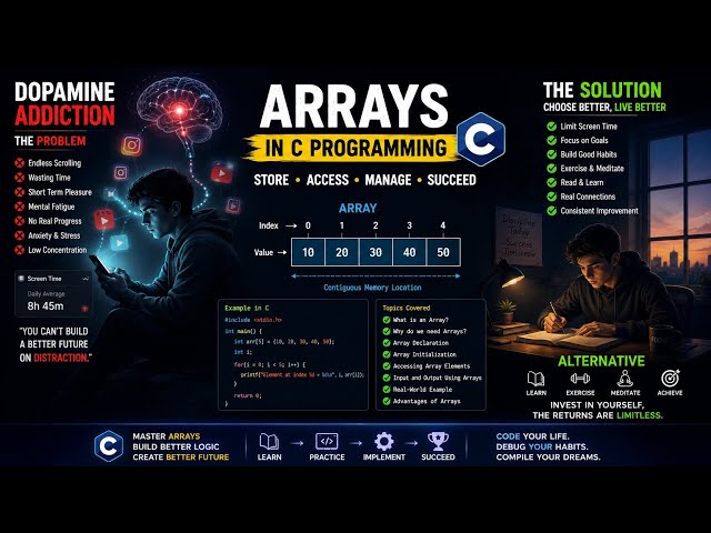 Array in C Programming🔥| Start Coding 🚀 📈