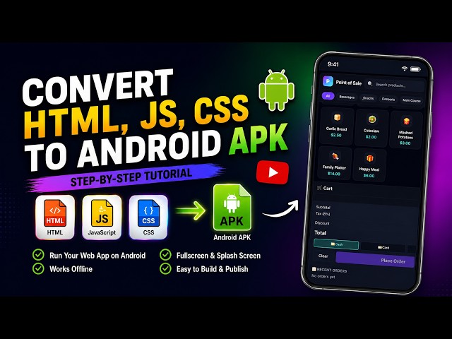 Convert Your HTML,JS,CSS   TO Android Apk file 😮