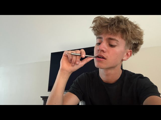 ASMR boy in class needs help cheating on test…