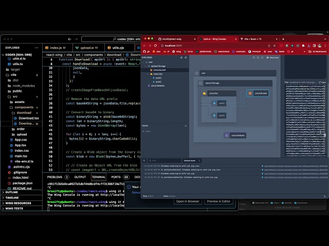 upload download images to s3 with wing
