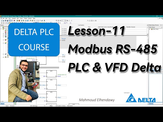 11- Modbus RS485 Between PLC Delta and VFD Delta