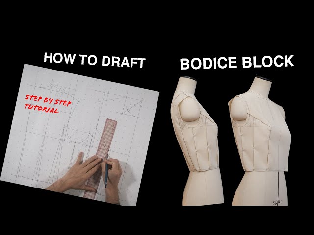 【FashionTutorial01】How to Draft Bodice Block【Foundation】