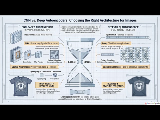 Deep vs Shallow vs CNN Autoencoders: Architectures, Math, and Implementation