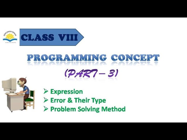 Programming Concept (Part -3) for Class VIII