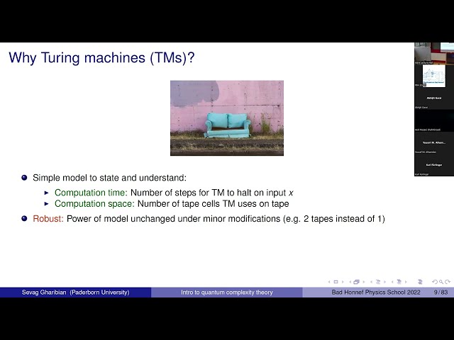 Sevag Gharibian - Lecture 1 - Classical Complexity Theory and BQP