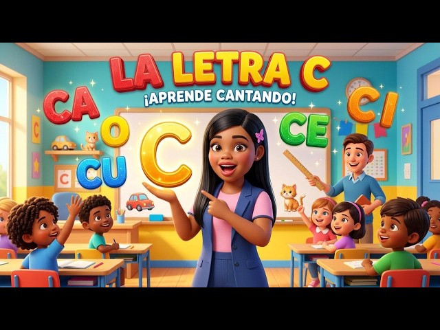 La Letra C (CECI) 🅲 | Canción Infantil para Aprender CA CO CU CE CI | Prof. Maria Fernanda