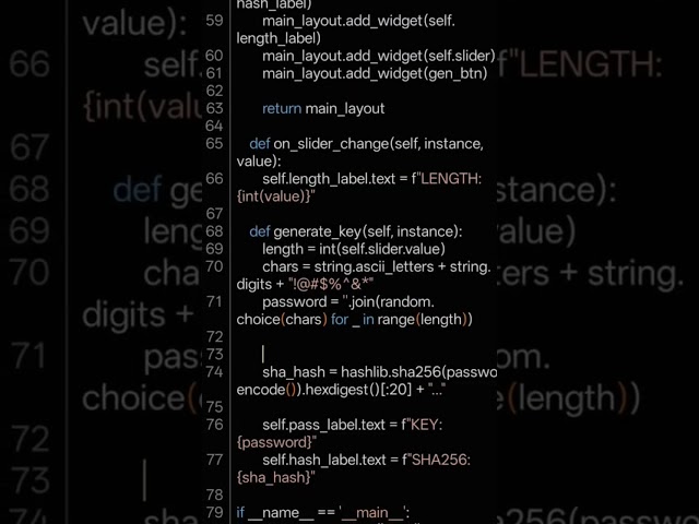 Day 28: Built a Cyberpunk Pass Generator & SHA-256 Encrypter in Python & Kivy Security matrix loaded