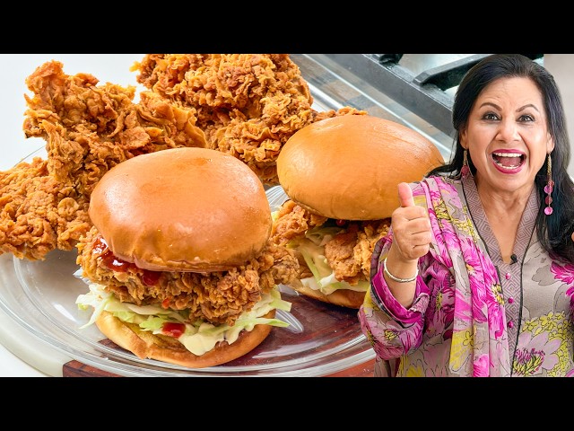 Easiest Zinger Burger Recipe - RKK