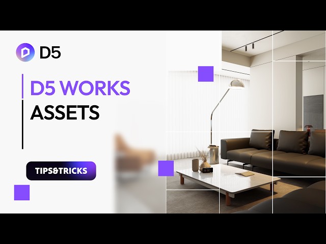 D5 Works Assets for a Modern Living Room | D5 Render