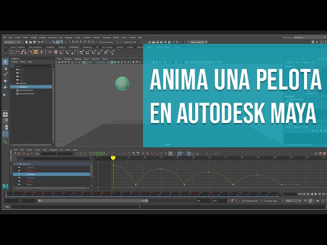 Animación pelota | Aprende Maya (Graph Editor)