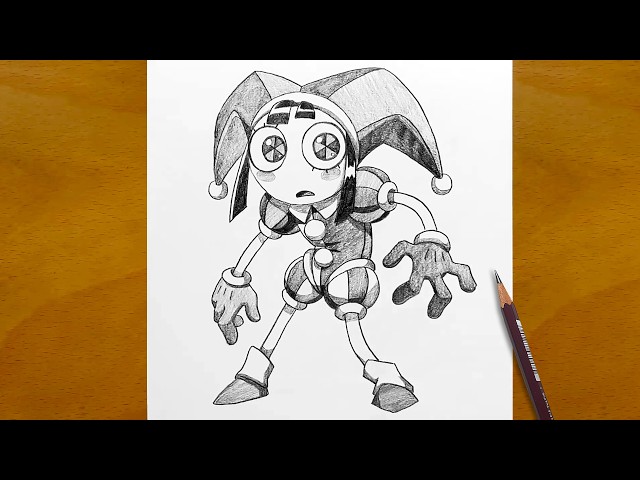 How to Draw Pomni from The Amazing Digital Circus ✍️ Easy Pencil Art