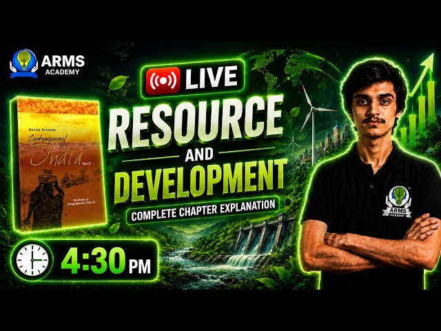 🔴 LIVE Starts 4:30 PM | Class 10 SST |Resource & Development⚡ |Score 95+ with PG Sir!