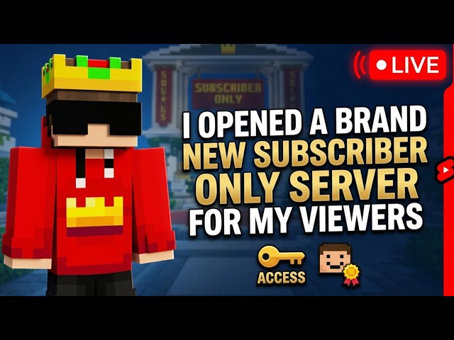 🔥WELCOME TO THE ULTIMATE MINECRAFT SUBSCRIBER ONLY SERVER LIVE STREAM! 🔥