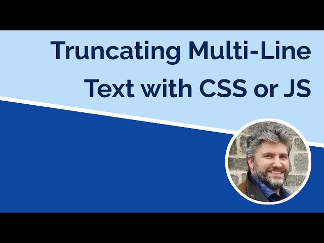 Truncating Text Inside Elements with CSS or JS