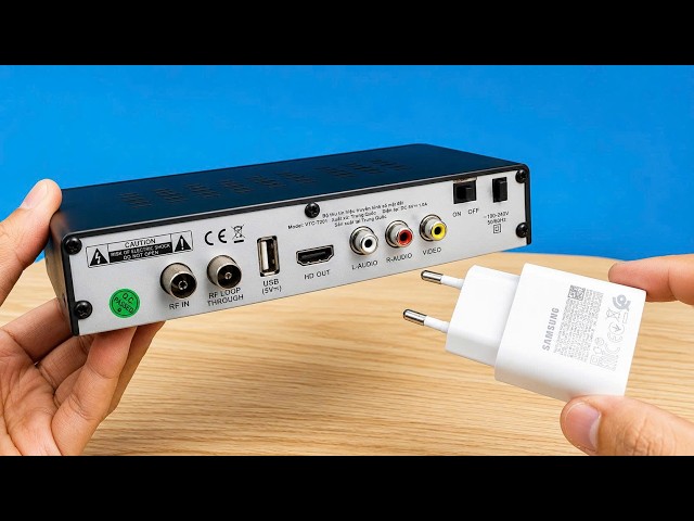 📡 Don't Throw Away Your Old DIGITAL TV BOX! Connect a PHONE CHARGER This Way!