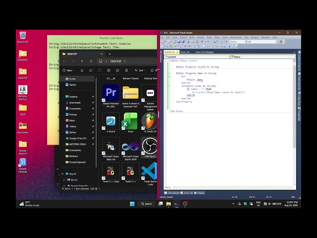 August 24, 2026 | Object Oriented Programming (Demo Code Record)
