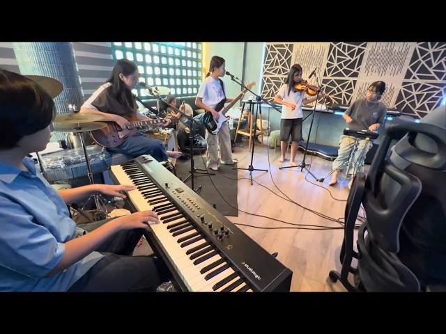 our first recording session (very noisy)