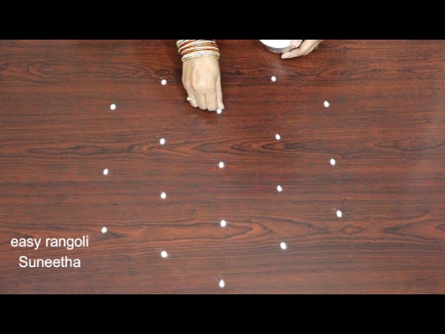 Traditional kolam rangoli designs🌸Amazing muggulu with 5 dots🌸Friday kolam rangoli design