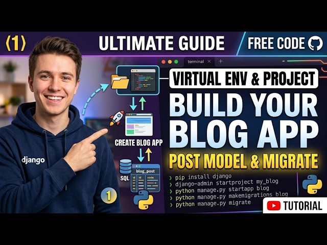 Django Blog 2026 |  Episode 1: Virtual Environment, Create Project,  App,  Model & Migrations