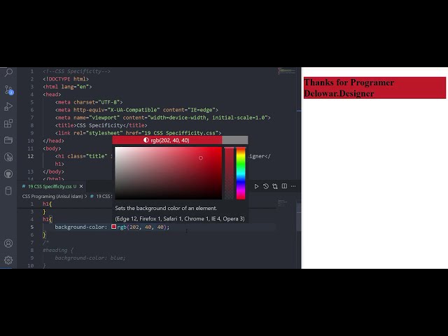 CSS 51 CSS Specificity | css specificity rules khan academy | CSS Specificity and prioritized