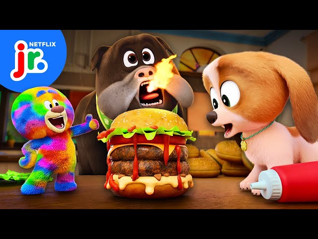 Spicy Hamburger CHASE! 🍔🔥 Dog Days Out | Netflix Jr