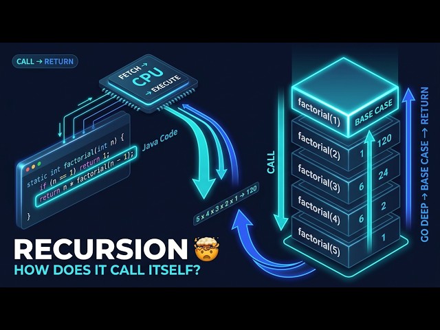 DSA #15 —What Actually Happens During Recursion? 🤯 | Java Explained