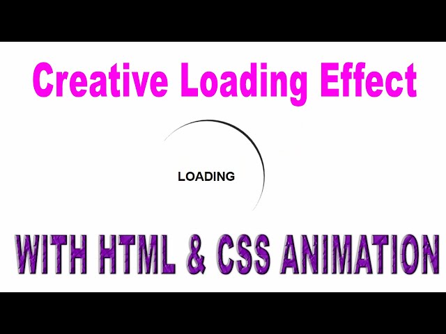 Creative Loading Animation With Html & CSS Animation || Bangla Tutorial 2021 || Developer Rasidul