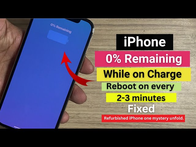 iPhone Shows 0% remaining on charging solution ! Refurbished iPhone one mystery unfold.
