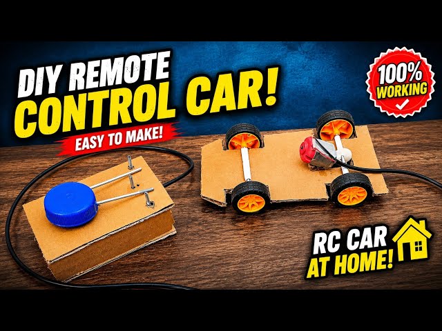 Homemade Cardboard Car | Easy Remote Control Car | DIY RC Car at Home