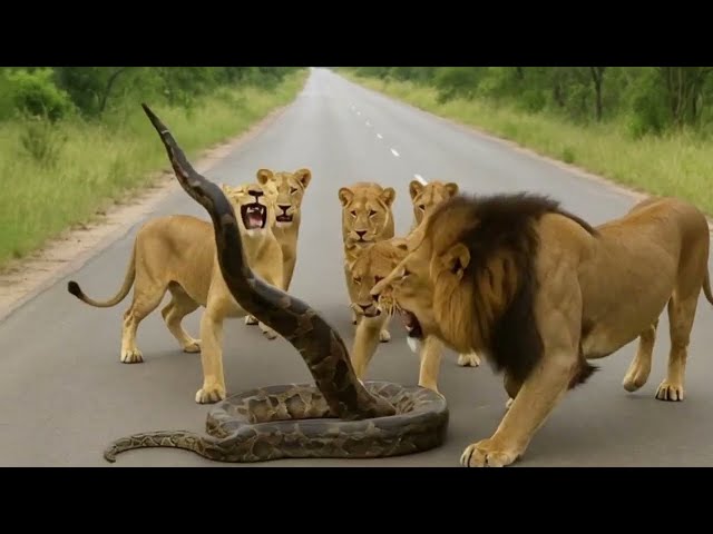 When the Python Challenged the Lions | A Deadly Showdown in the African Savannah