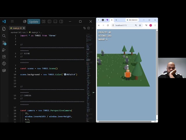 game dev live coding - adding user controls