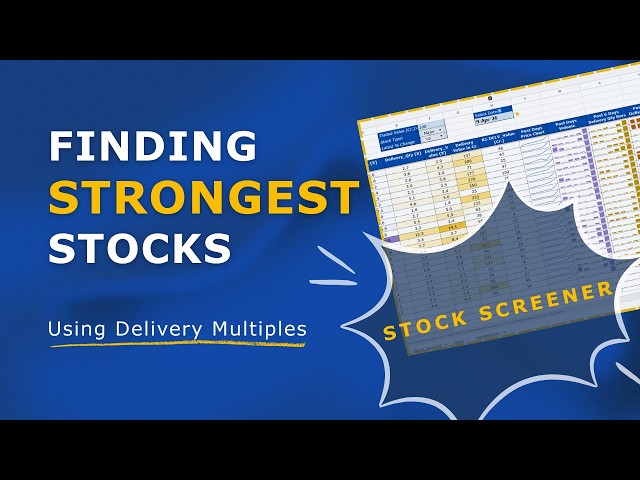 Find NSE Stocks with Unusual Delivery & Volume Before Everyone Else | Google Sheet Screener